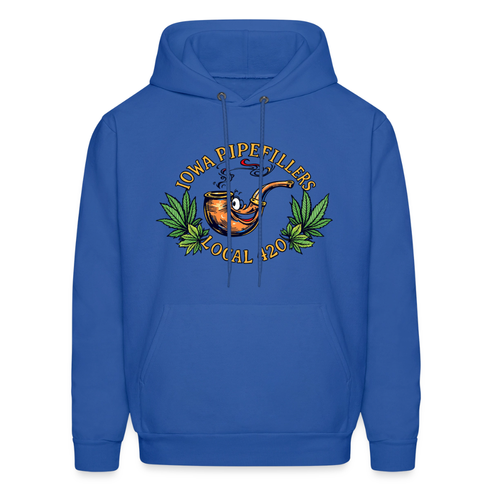 IOWA PIPEFILLERS LOCAL 420 Men's Hoodie - royal blue