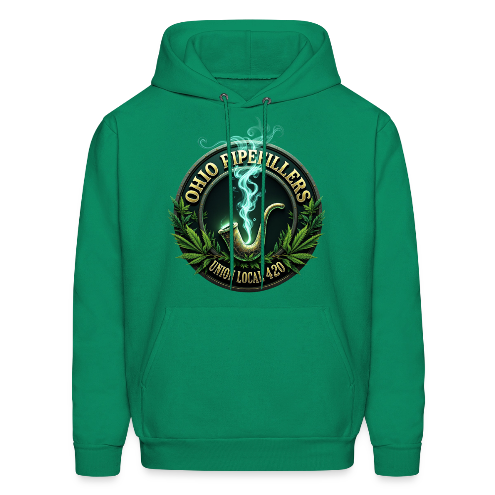 OHIO PIPEFILLERS UNION LOCAL 420 F/B DESIGNS Men's Hoodie - kelly green