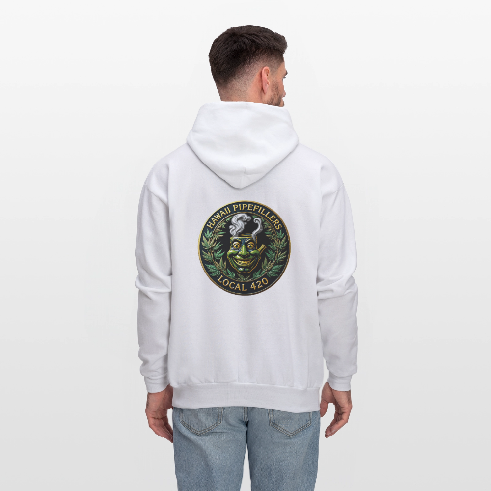HAWAII PIPEFILLERS LOCAL 420 F/B DESIGN Men's Hoodie - white