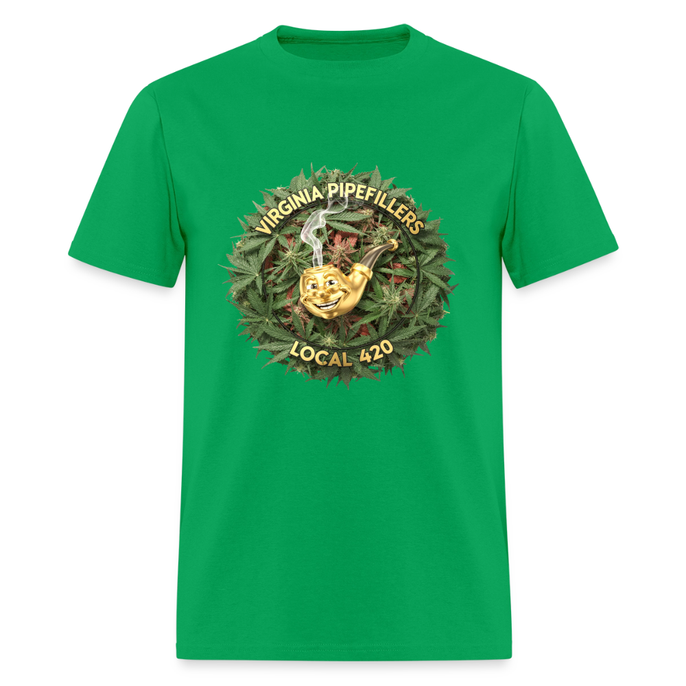 VIRGINIA PIPEFILLERS LOCAL 420 Men's T-Shirt - bright green