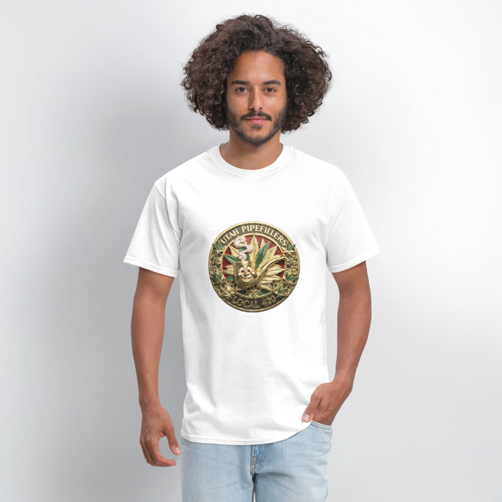 UTAH PIPEFILLERS LOCAL 420 Men's T-Shirt - white