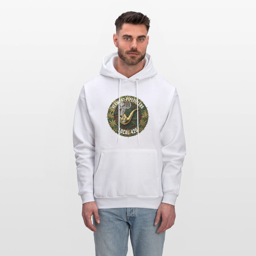 VERMONT PIPEFILLERS LOCAL 420  F/B DESIGN Men's  Hoodie - white