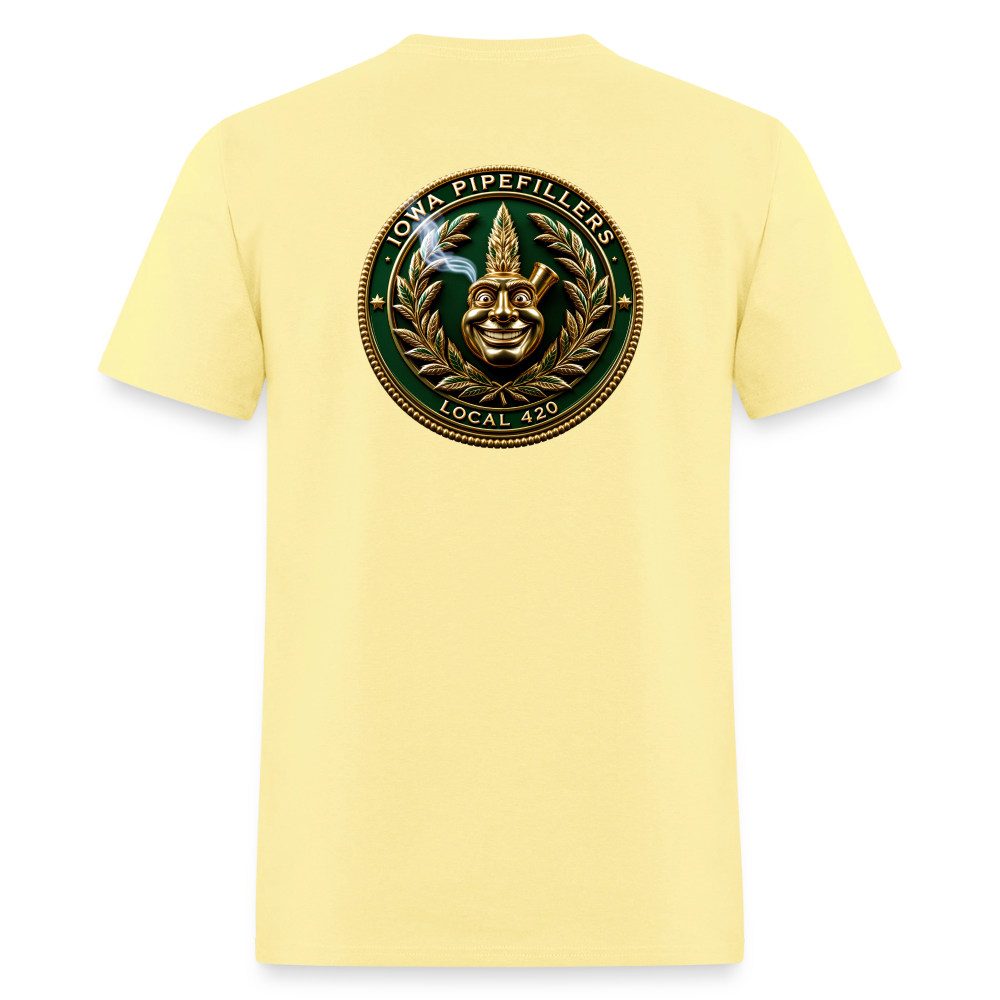 IOWA PIPEFILLERS LOCAL 420 F/B DESIGN Men's T-Shirt - cornsilk