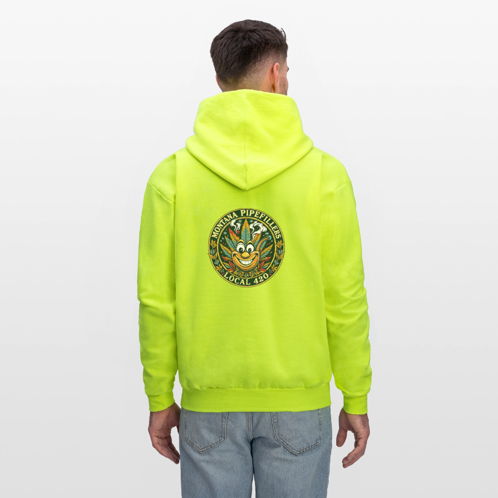MONTANA PIPEFILLERS LOCAL 420 F/B DESIGN Men's Hoodie - safety green