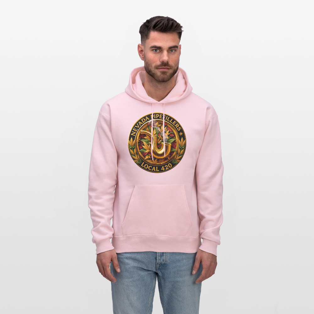 NEVADA PIPEFILLERS LOCAL 420  F/B DESIGN Men's Hoodie - pale pink