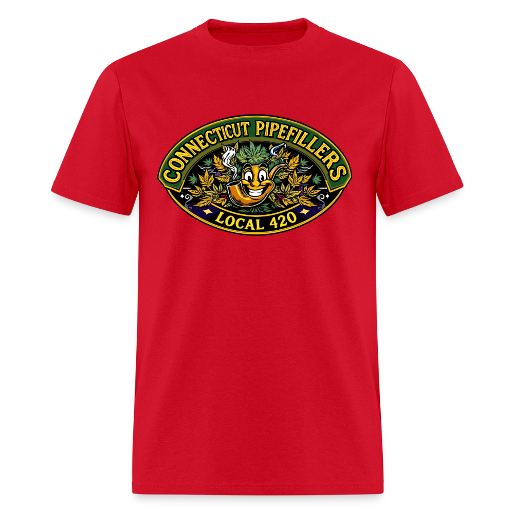 CONNECTICUT PIPEFILLERD LOCAL 420 F/B DESIGN Men's T-Shirt - red