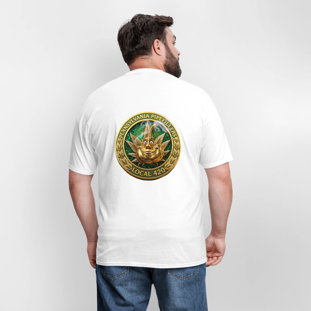 PENNSYLVANIA PIPEFILLERS LOCAL 420 F/B DESIGNS Men's T-Shirt - white