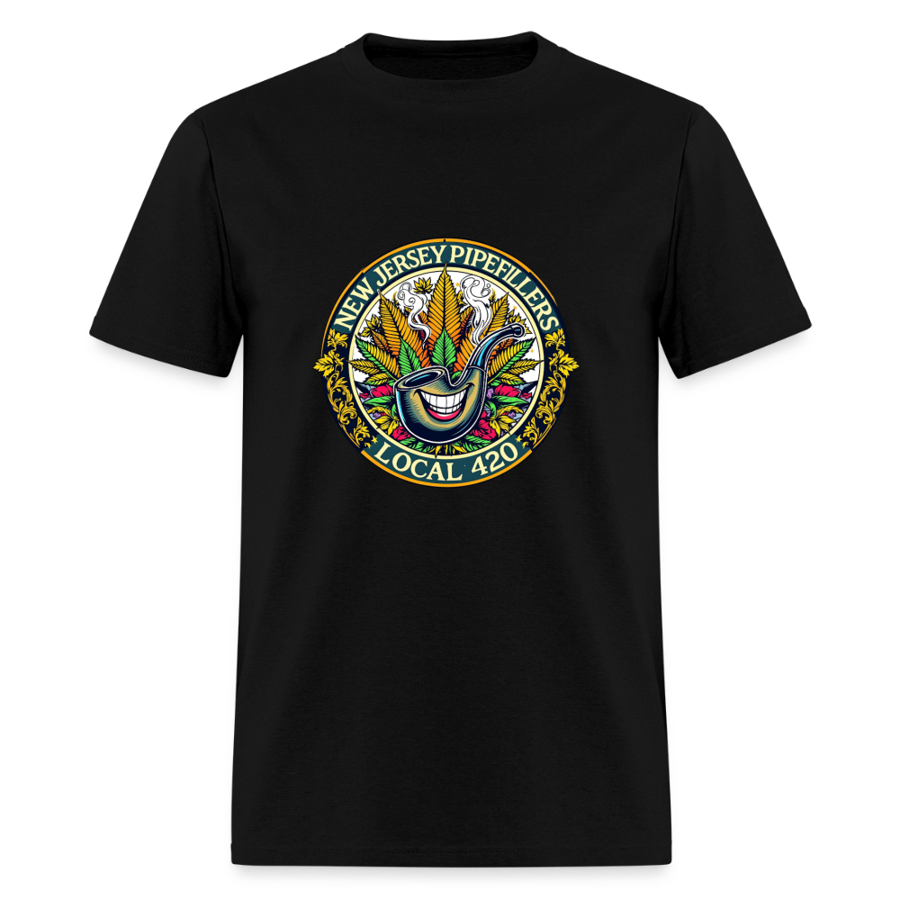 NEW JERSEY PIPEFILLERS LOCAL 420  Men's T-Shirt - black