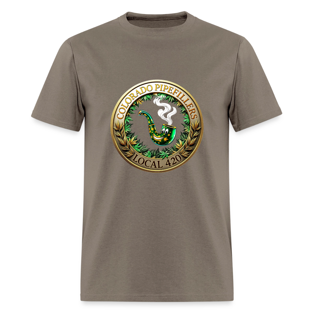 COLORADO PIPEFILLERS LOCAL 420  Men's T-Shirt - safari