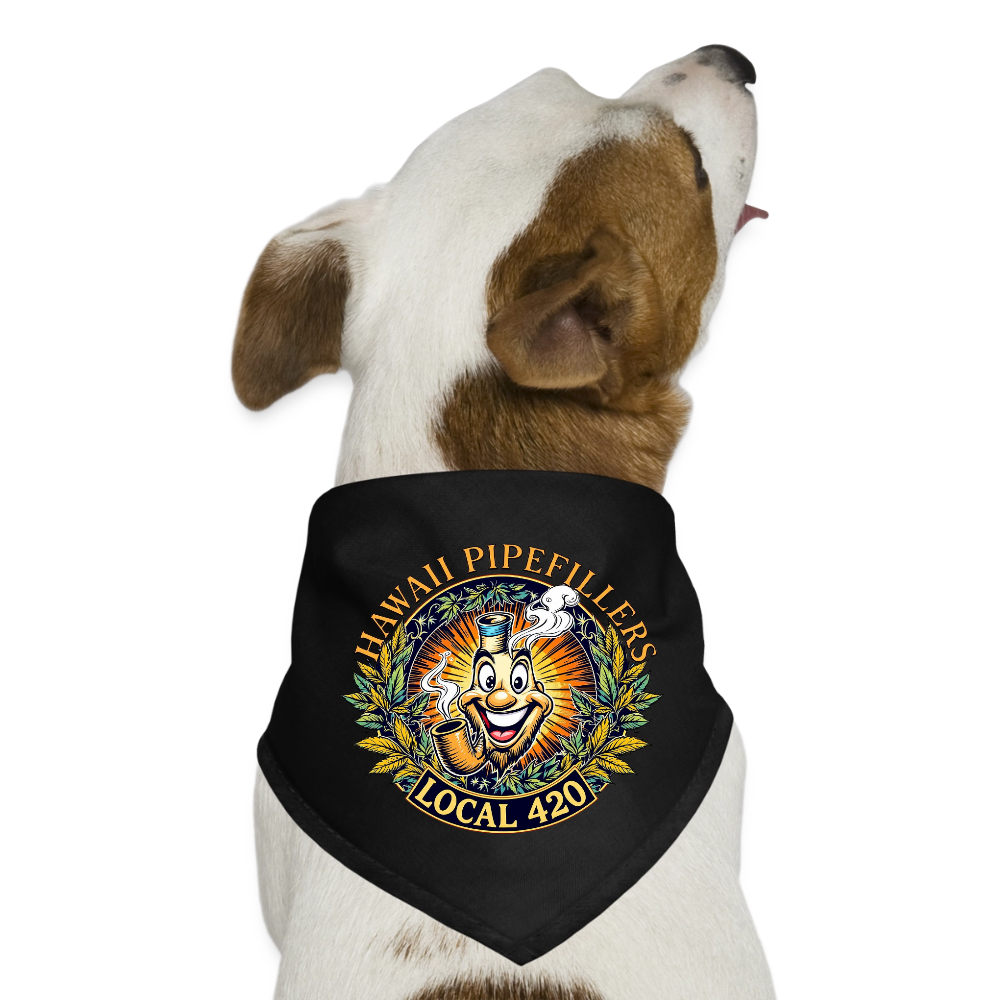 HAWAII PIPEFILLERS LOCAL 420 Dog Bandana - black