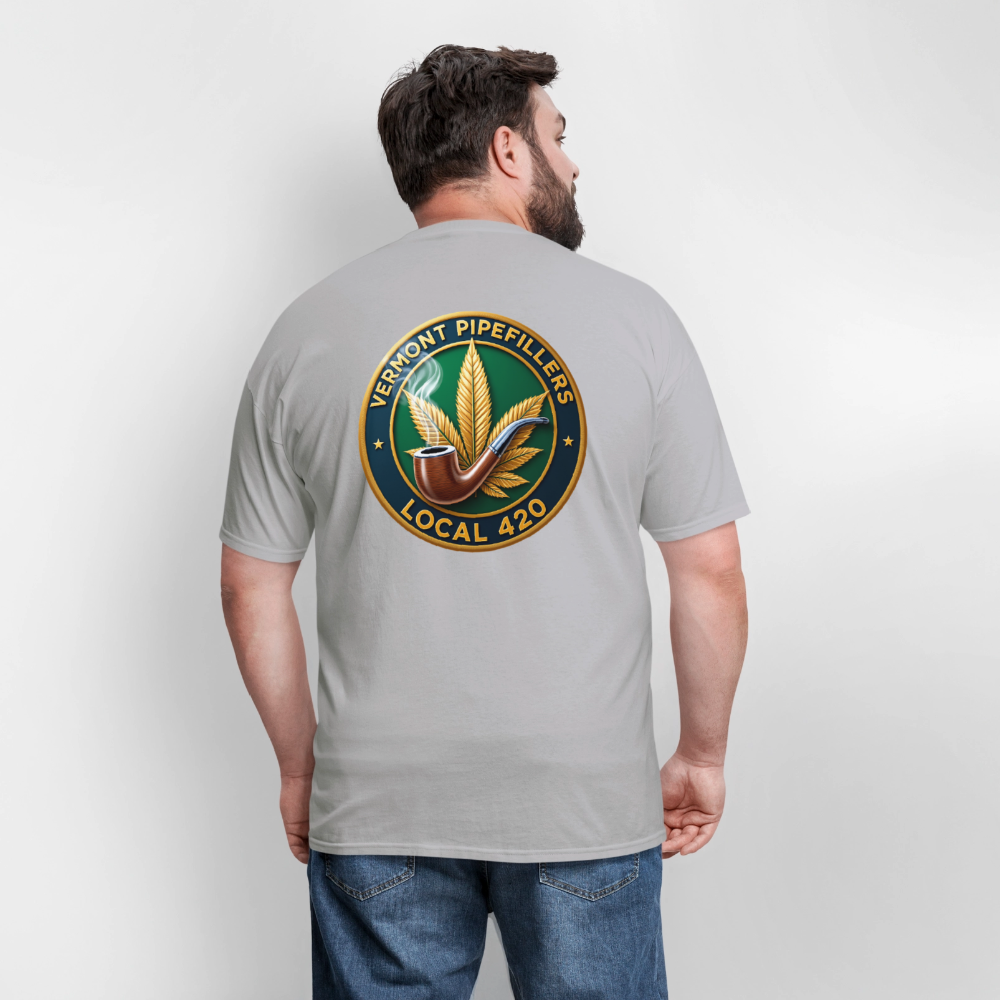VERMONT PIPEFILLERS LOCAL 420 2 EMBLEM Men's T-Shirt - rock