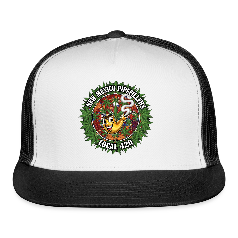 NEW MEXICO PIPEFILLERS LOCAL 420 Trucker Hat - white/black