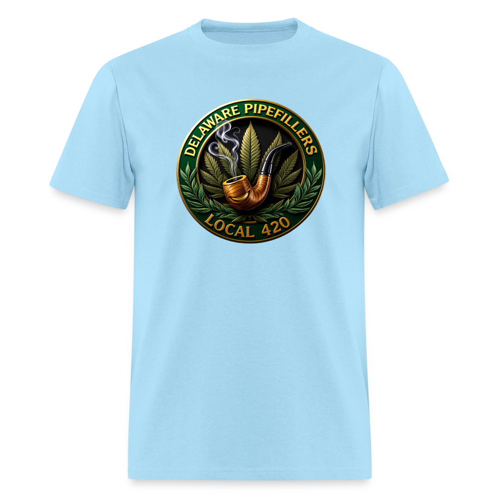 DELAWARE  PIPEFILLERS LOCAL 420 F/B DESIGN Men's T-Shirt - powder blue