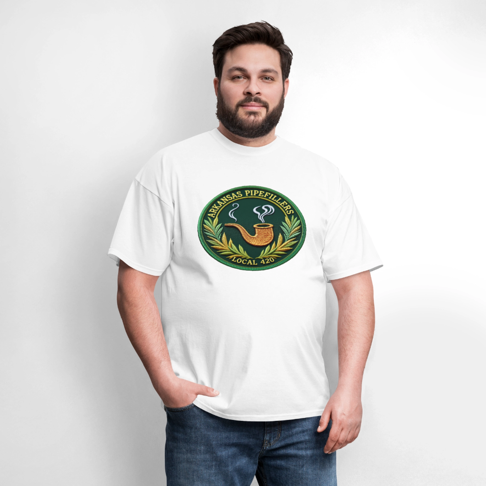 ARKANSAS PIPEFILLERS LOCAL 420 Men's T-Shirt - white