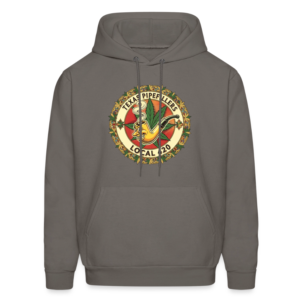 TEXAS PIPEFILLERS LOCAL 420 F/B DESIGN Men's Hoodie - asphalt gray