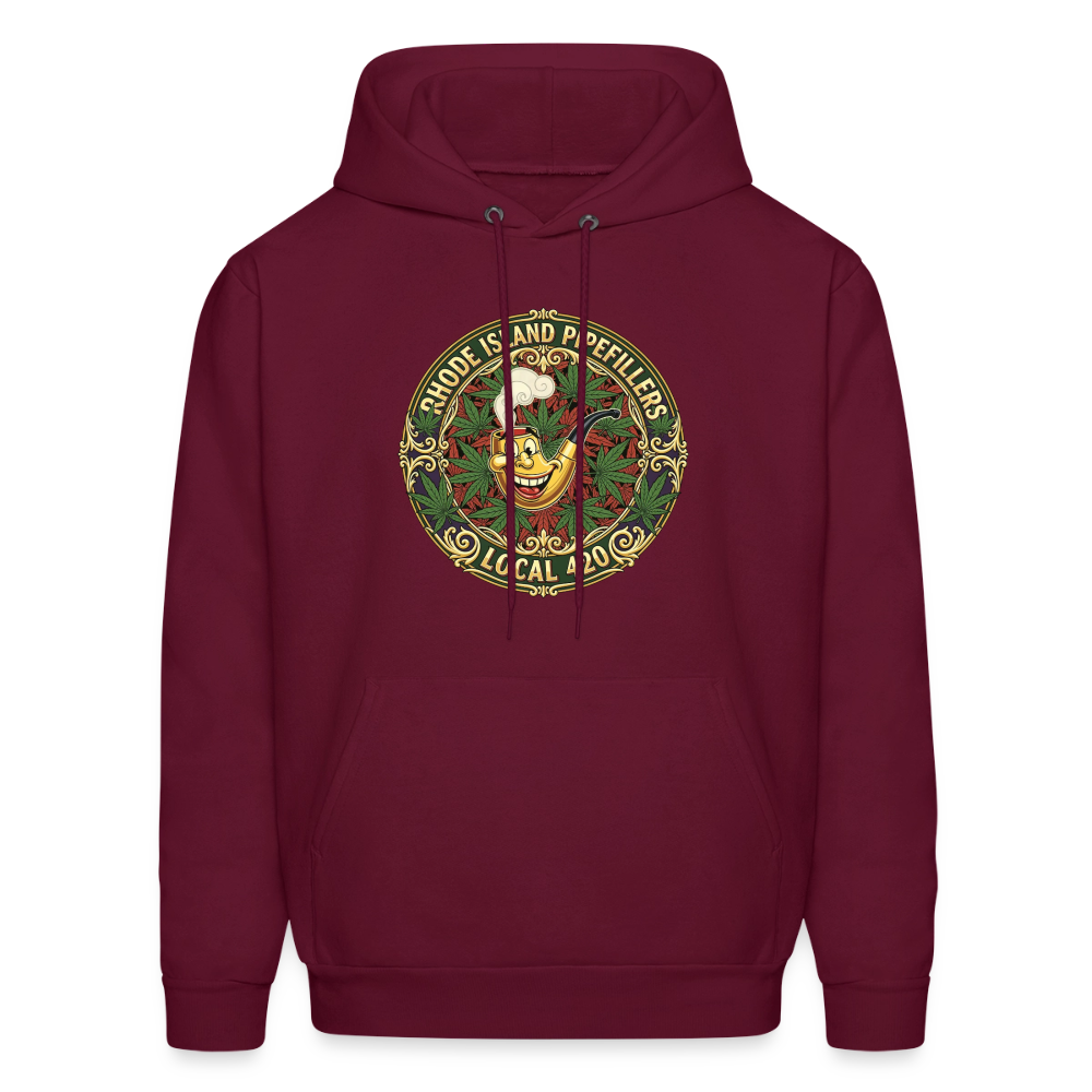 TEXAS PIPEFILLERS LOCAL 420 Men's Hoodie - burgundy