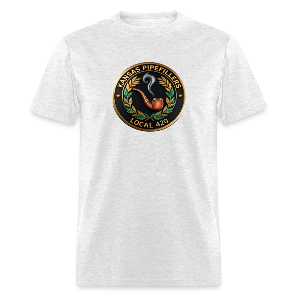 KANSAS PIPEFILLERS LOCAL 420 Men's T-Shirt - light heather gray