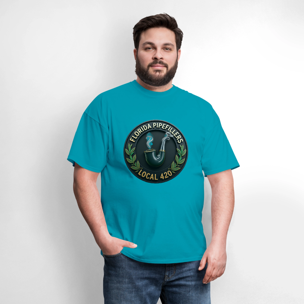 FLORIDA PIPEFILLERS LOCAL 420 Men's T-Shirt - turquoise