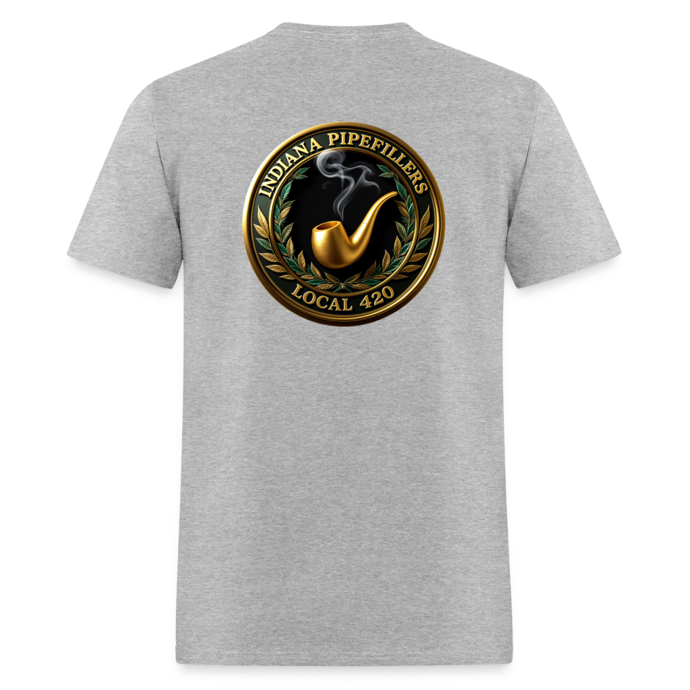 INDIANA PIPEFILLERS LOCAL 420 F/B DESIGN Men's T-Shirt - heather gray