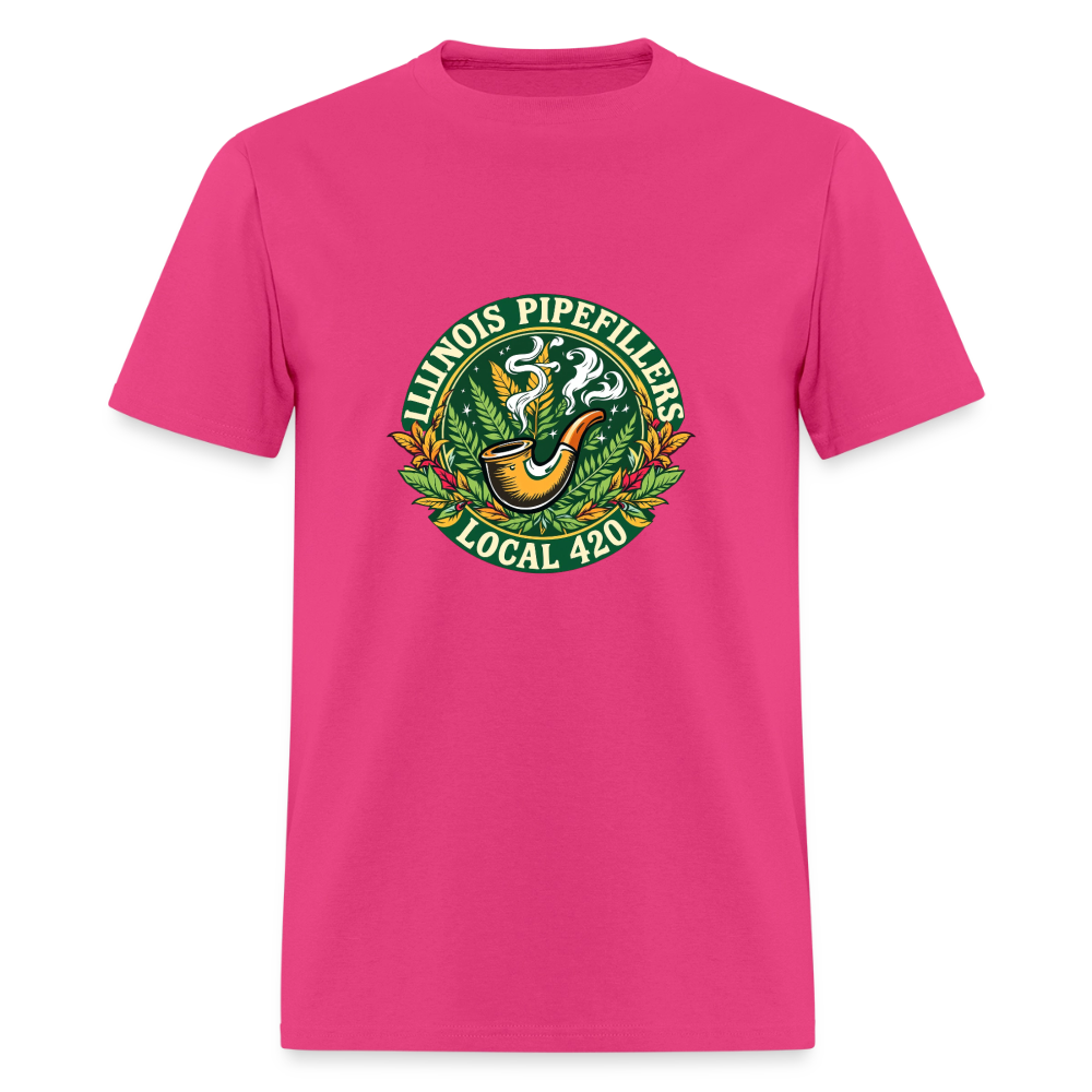 ILLINOIS PIPEFILLERS LOCAL 420 Men's T-Shirt - fuchsia