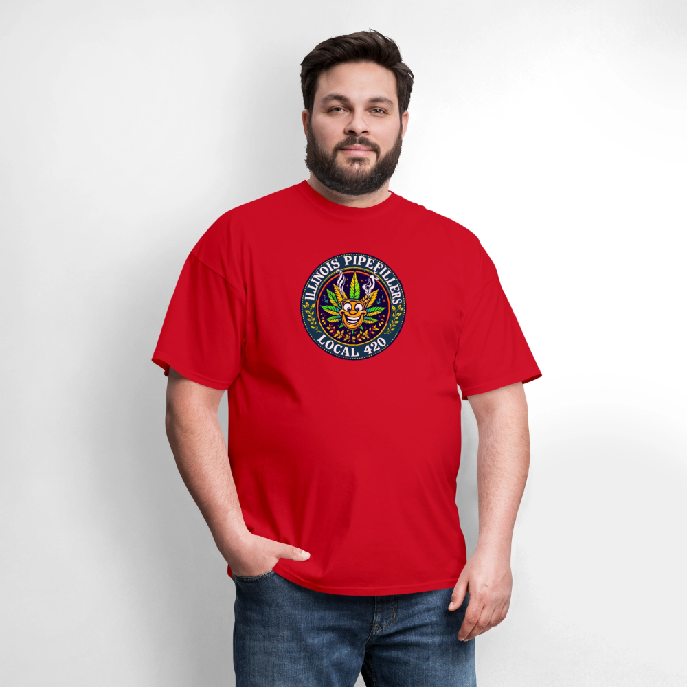 ILLINOIS PIPEFILLERS LOCAL 420 Men's T-Shirt - red