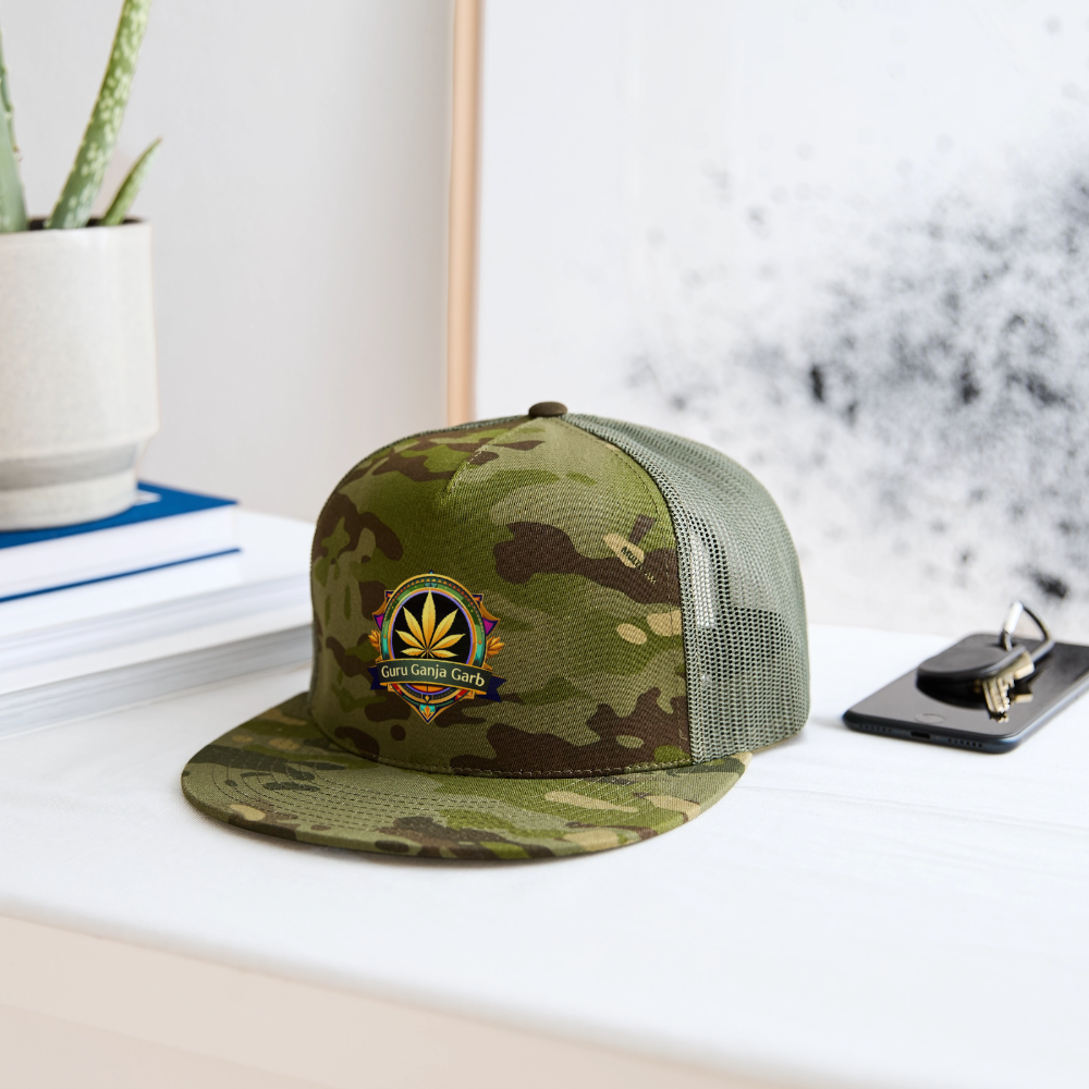 OFFICAL GURU GANJA GARB  GGG CAMO Trucker Hat - MultiCam\green