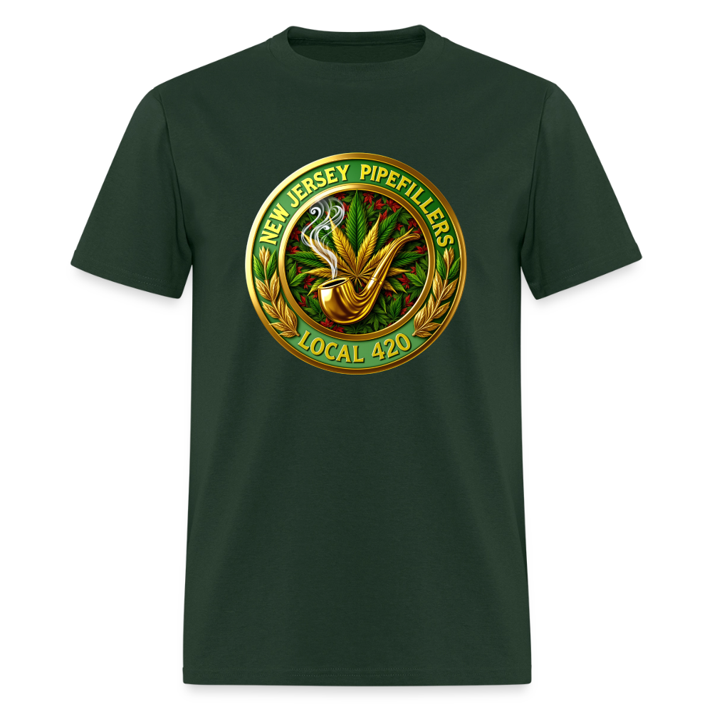 NEW JERSEY PIPEFILLERS LOCAL 420 Men's T-Shirt - forest green