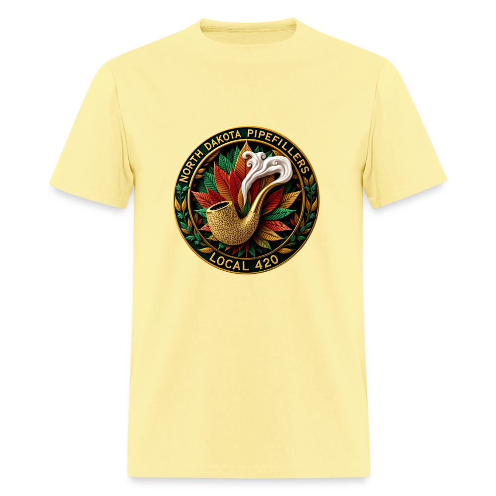 NORTH DAKOTA PIPEFILLERS LOCAL 420 Men's Tee shirt - cornsilk
