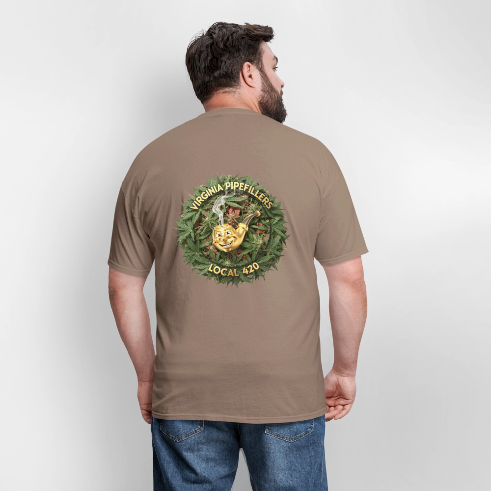 VIRGINIA PIPEFILLERS LOCAL 420 F/B DESIGN Men's T-Shirt - safari