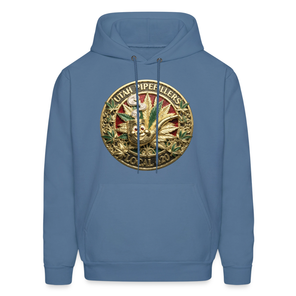 UTAH PIPEFILLERS LOCAL 420 F/B DESIGN Men's Hoodie - denim blue