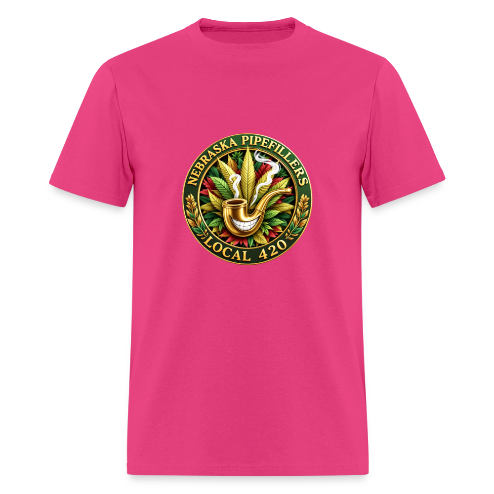 NEBRASKA PIPEFILLERS LOCAL 420 Men's T-Shirt - fuchsia