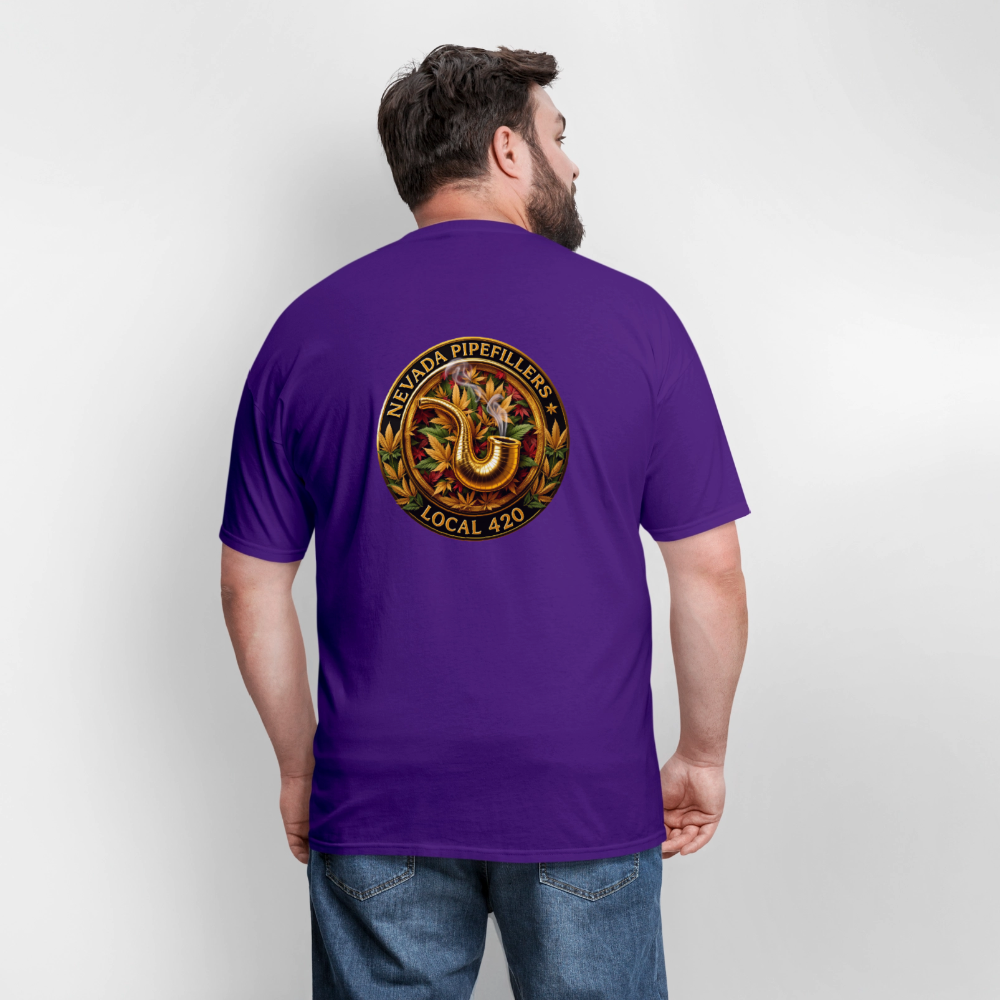 NEVADA PIPEFILLERS LOCAL 420 F/B DESIGN Men's T-Shirt - purple