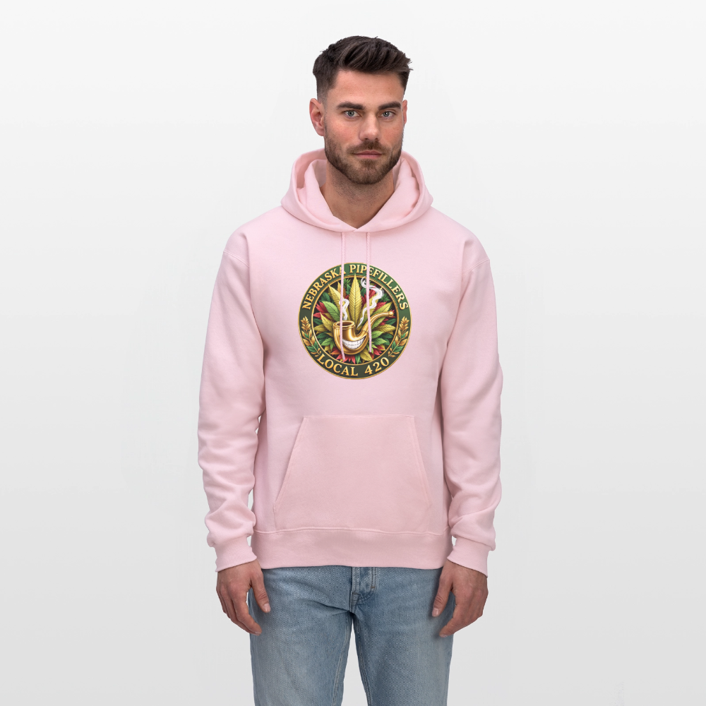 NEBRASKA PIPEFILLERS LOCAL 420 F/B DESIGNS Men's Hoodie - pale pink