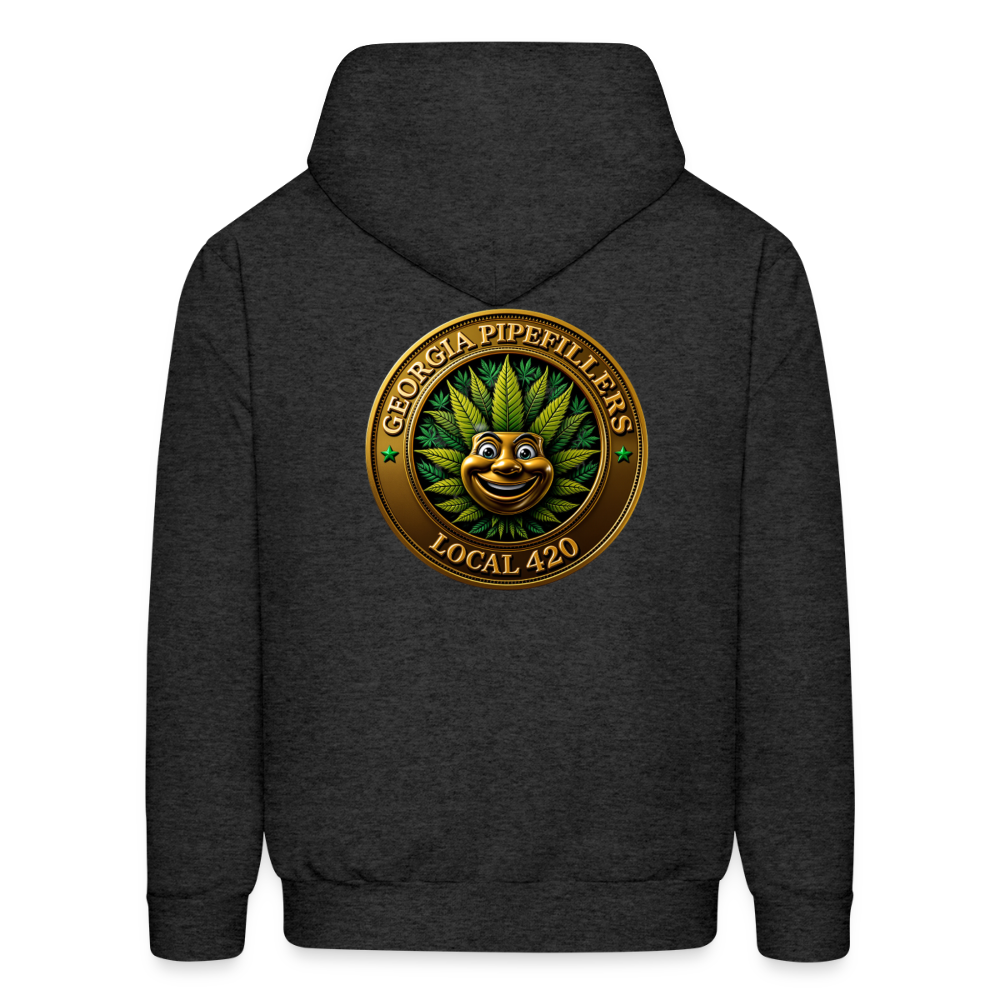GEORGIA PIPEFILLERS LOCAL 420 F/B DESIGN Men's Hoodie - charcoal grey