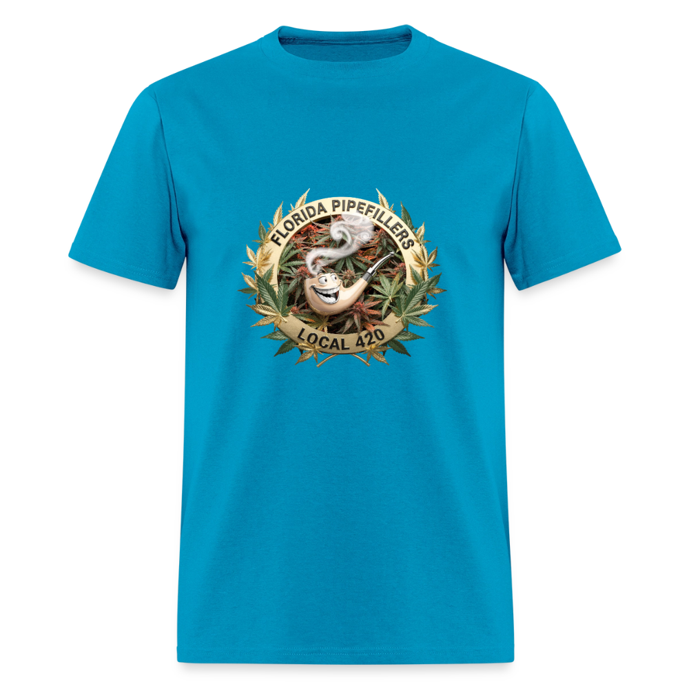FLORIDA PIPEFILLERS LOCAL 420 Men's T-Shirt - turquoise