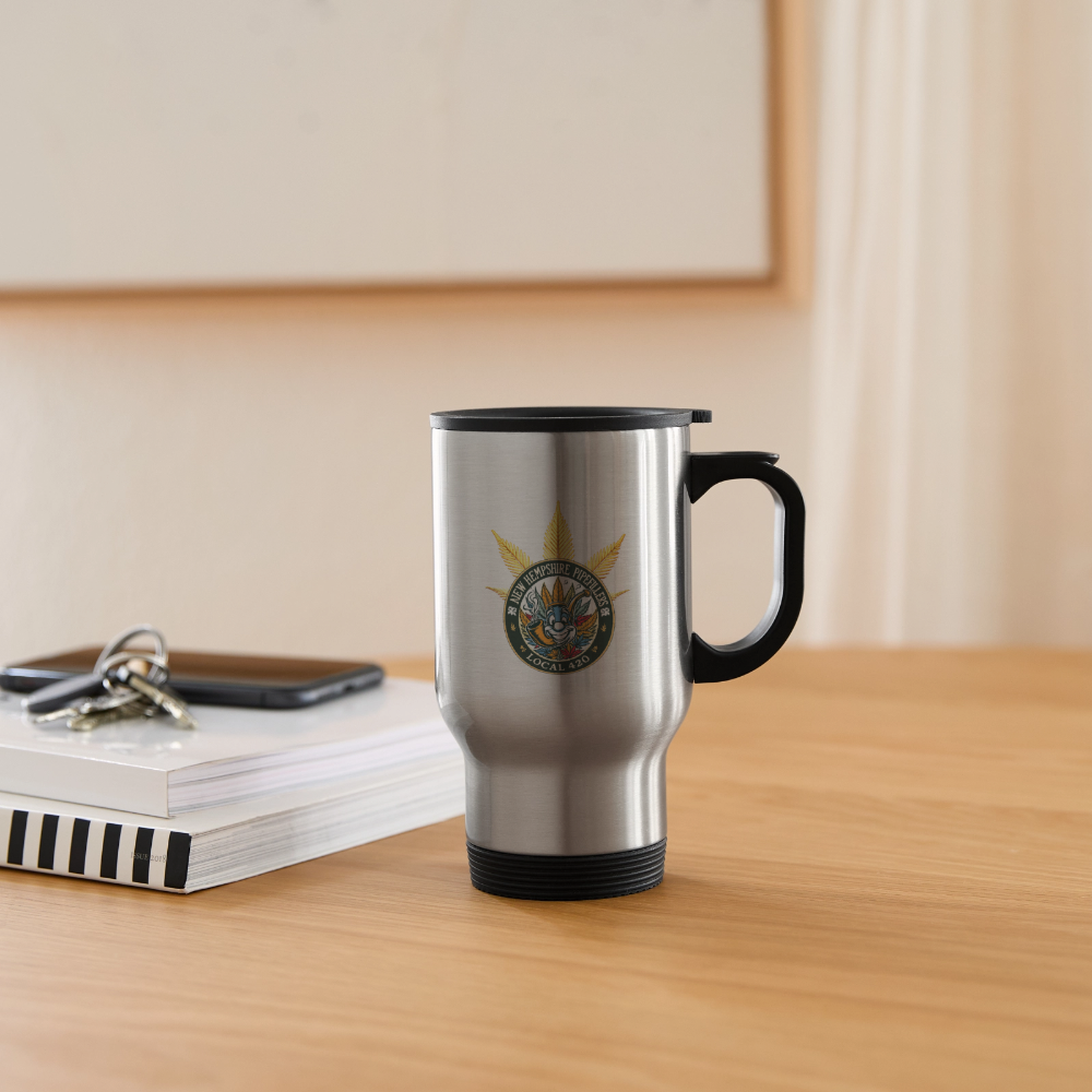 NEW HEMPSHIRE PIPEFILLERS LOCAL 420 14oz Stainless Steel Travel Tumbler - silver