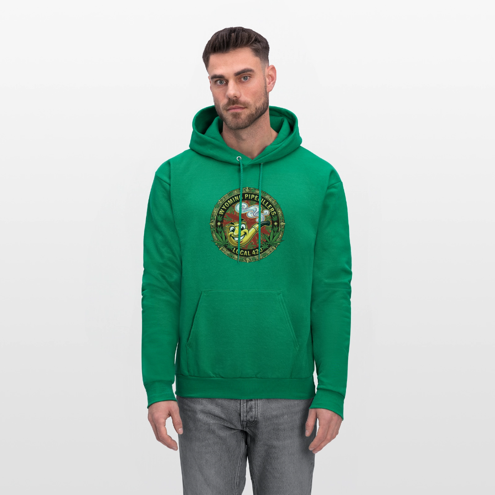 WYOMING PIPEFILLERS LOCAL 420 Men's Hoodie - kelly green