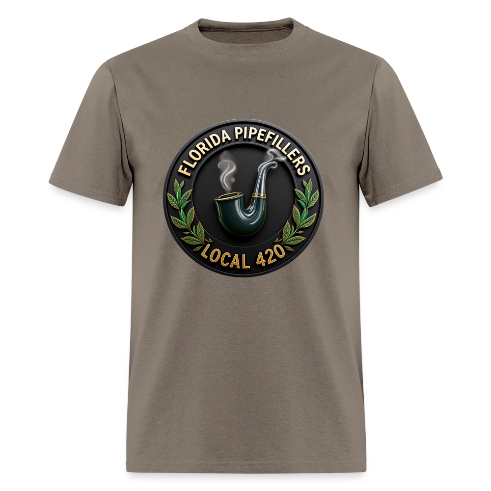 FLORIDA PIPEFILLERS LOCAL 420 F/B DESIGN Men's T-Shirt - safari