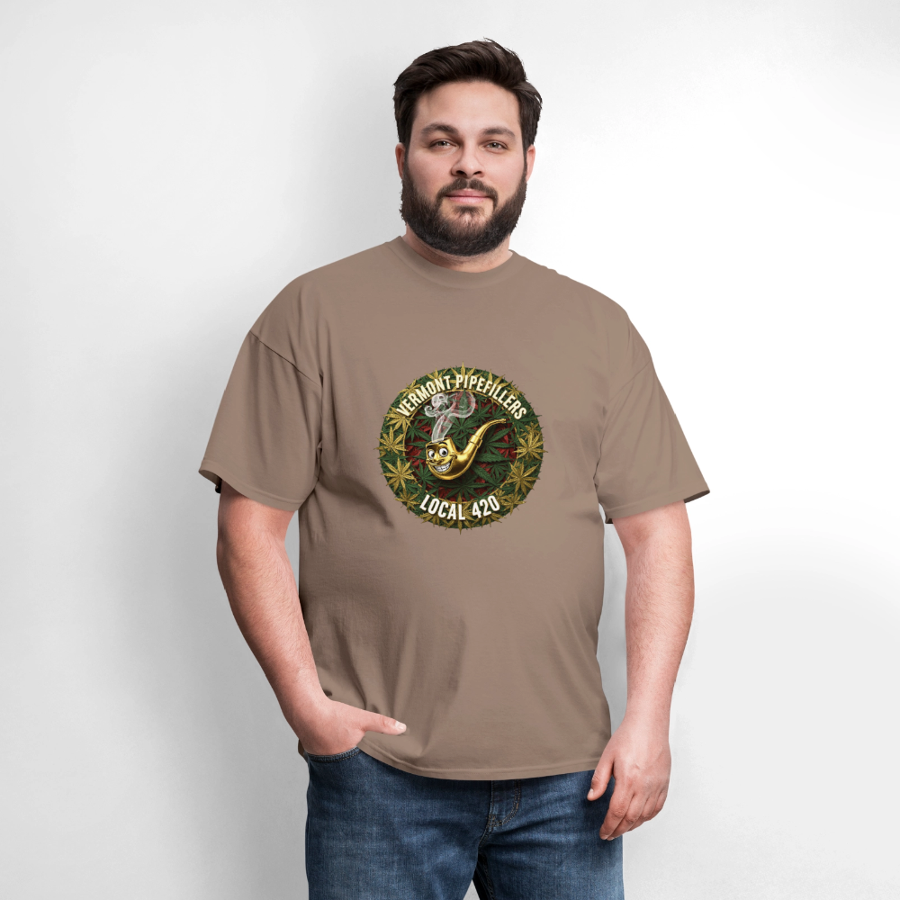VERMONT PIPEFILLERS LOCAL 420 Men's T-Shirt - safari