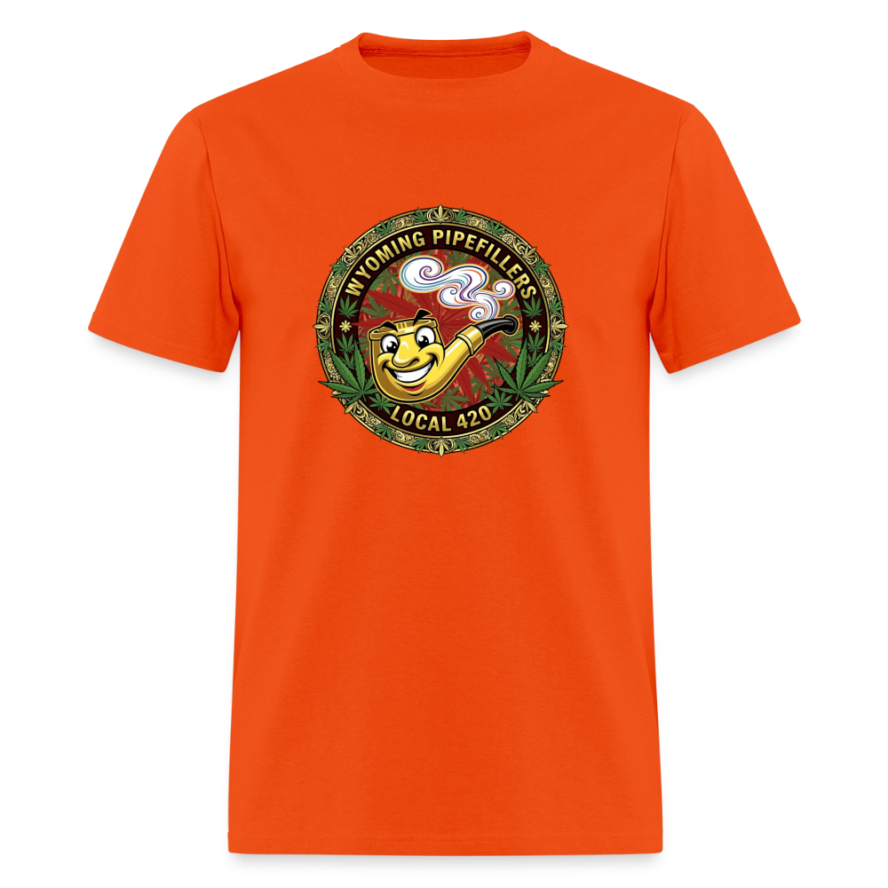 WYOMING PIPEFILLERS LOCAL 420 Men's T-Shirt - orange