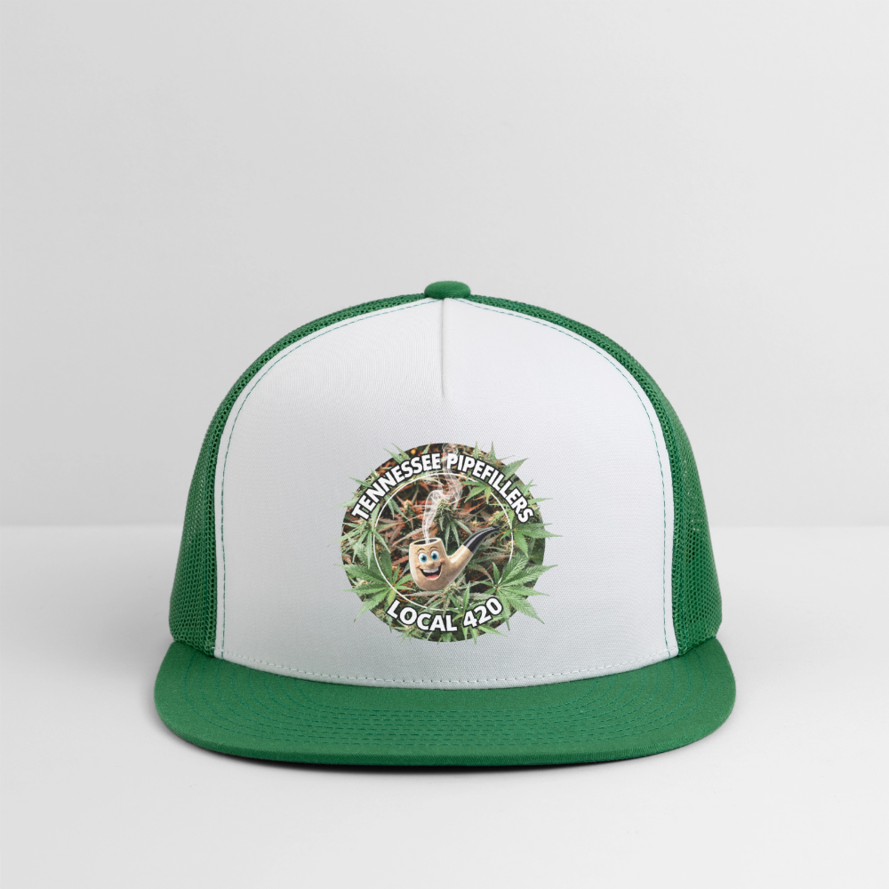 TENNESSEE PIPEFILLERS LOCAL 420 Trucker Hat - white/kelly green