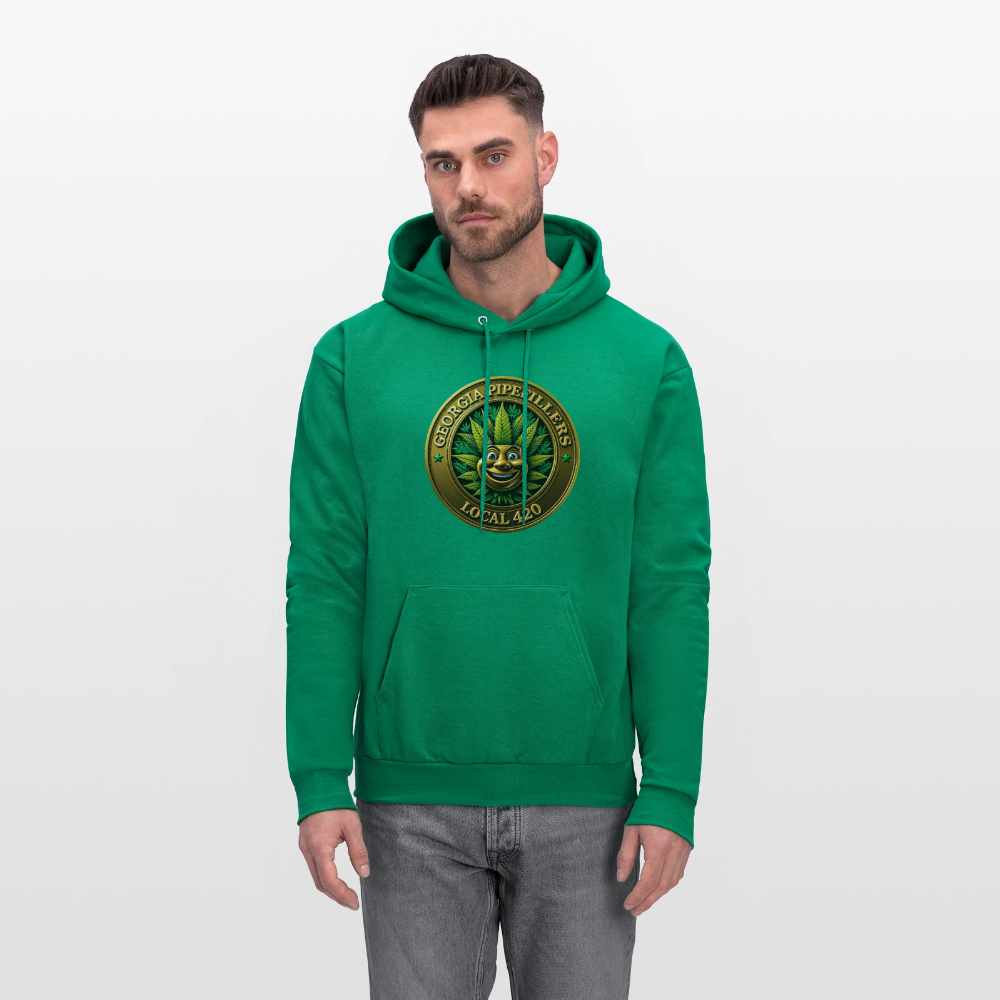 GEORGIA PIPEFILLERS LOCAL 420 F/B DESIGN Men's Hoodie - kelly green
