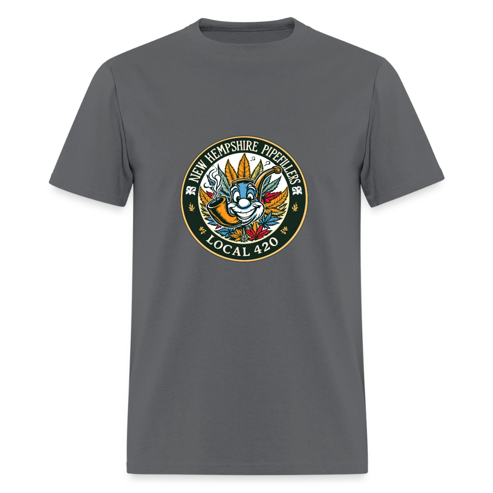 NEW HEMPSHIRE PIPEFILLERS LOCAL 420 Men's T-Shirt - charcoal
