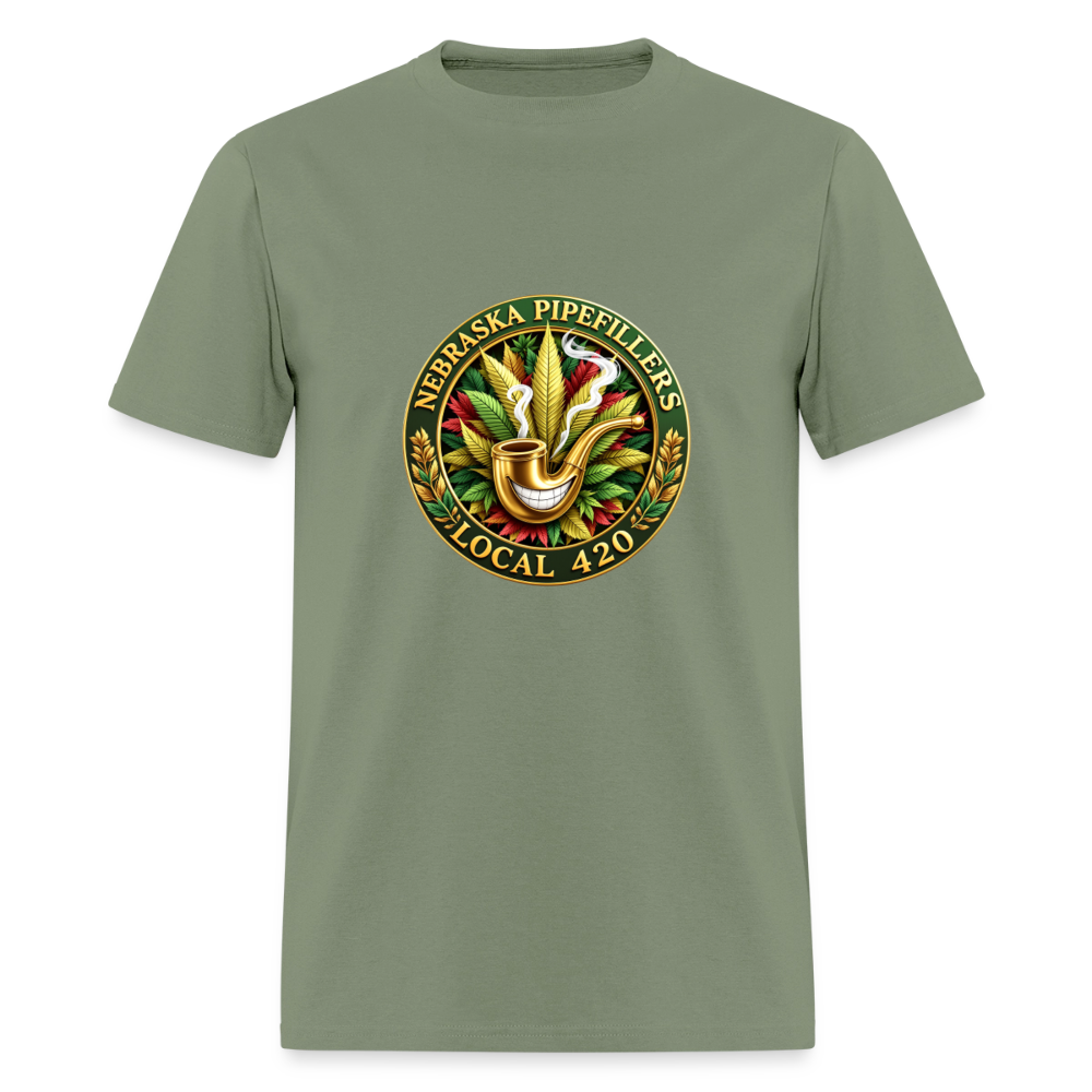 NEBRASKA PIPEFILLERS LOCAL 420 Men's T-Shirt - military green