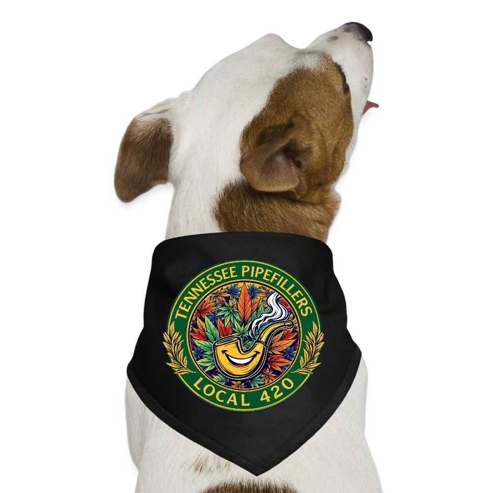 TENNESSEE PIPEFILLERS LOCAL 420 Union Dog Bandana - black
