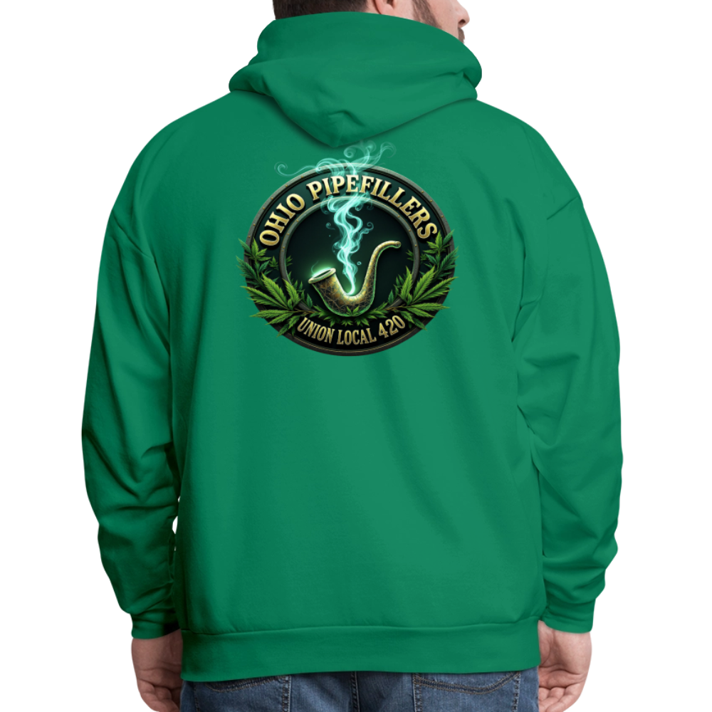 OHIO PIPEFILLERS UNION LOCAL 420 F/B DESIGNS Men's Hoodie - kelly green