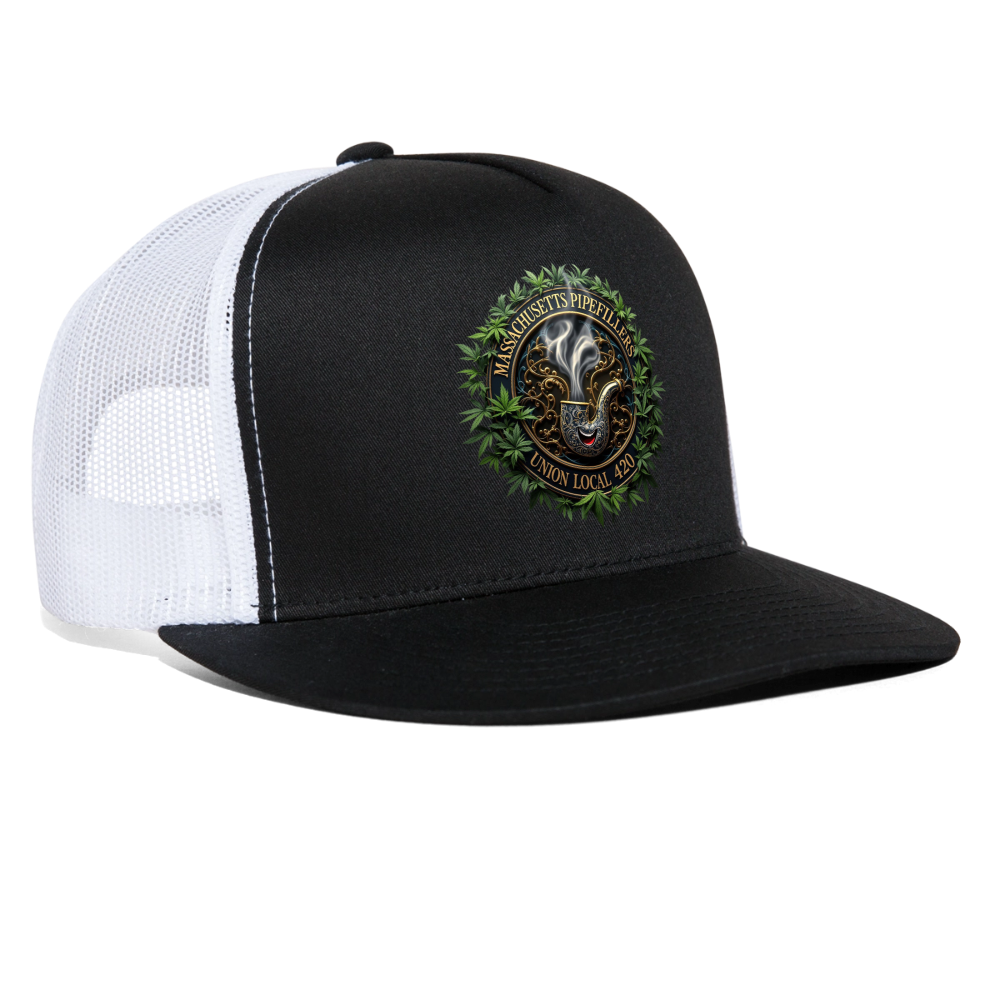 MASSACHUSETTS PIPEFILLERS LOCAL 420 Trucker Hat - black/white