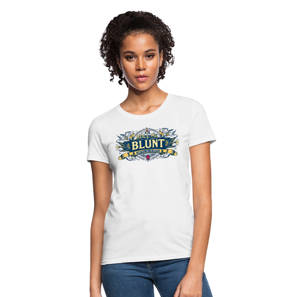 ROLL ME A BLUNT F/B DESIGNS Women's T-Shirt - white