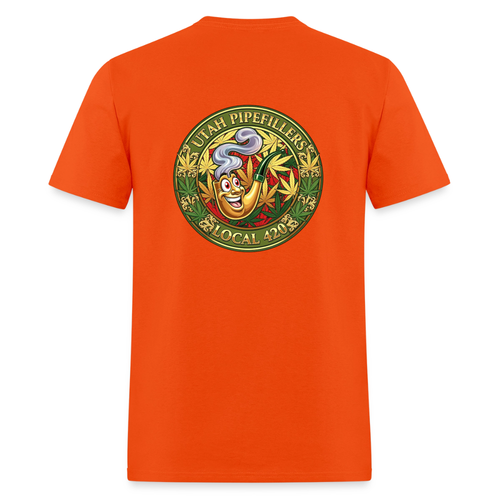 UTAH PIPEFILLERS LOCAL 420 F/B DESIGN Men's T-Shirt - orange