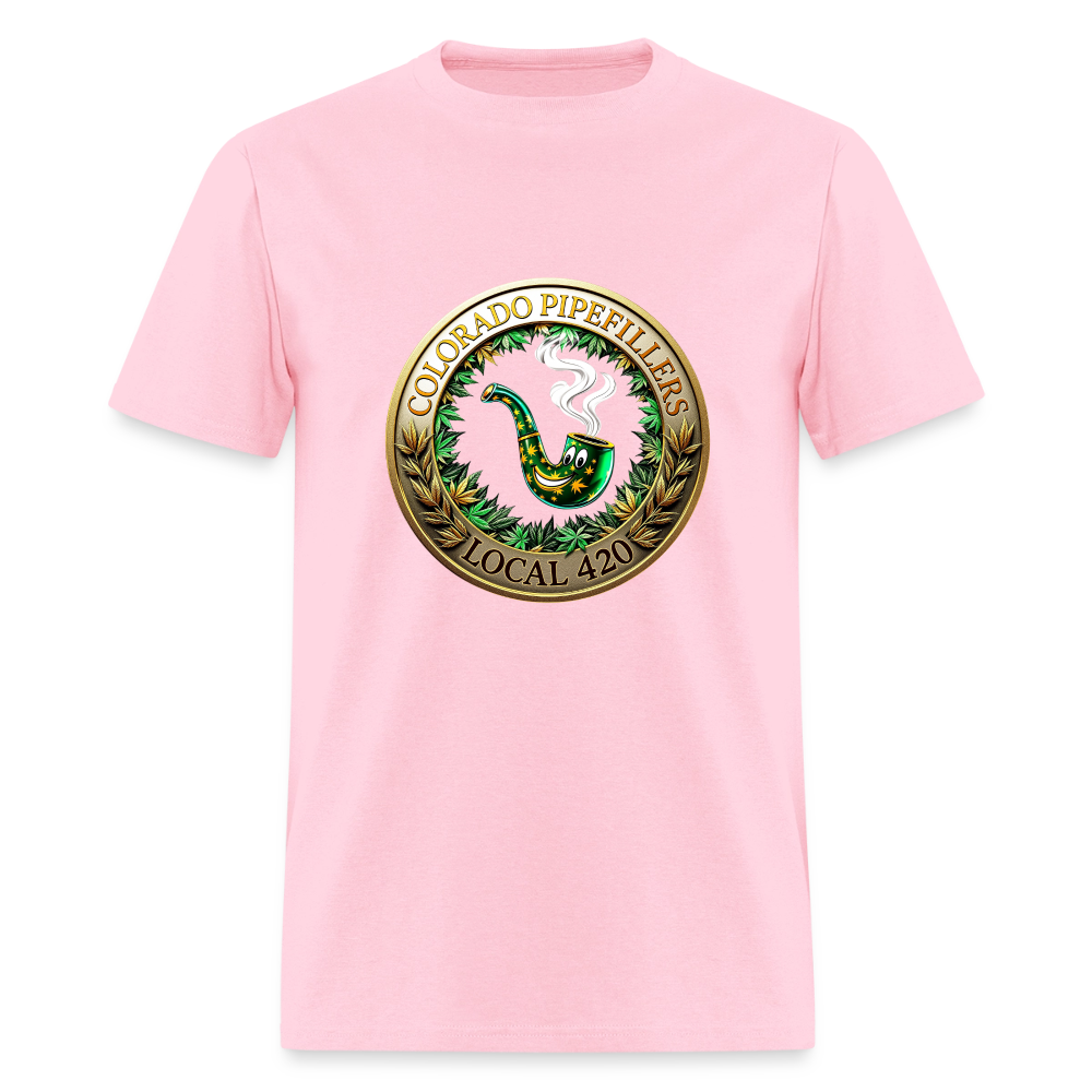 COLORADO PIPEFILLERS LOCAL 420 F/B EMBLEMS Men's T-Shirt - pink